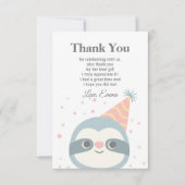 Faultier, niedlicher Faultier, danke Karte (Vorderseite)