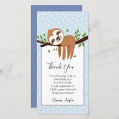 Faultier, niedliches Faultier, Tierdarstellung Dankeskarte (Vorne/Hinten)