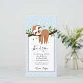 Faultier, niedliches Faultier, Tierdarstellung Dankeskarte (Stehend Vorderseite)