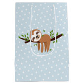 Faultier, niedliches Faultier, Tierdarstellung Mittlere Geschenktüte (Rückseite)