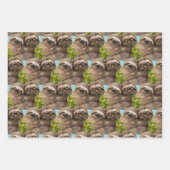 Faultier-Paar Geschenkpapier Set (Vorderseite 2)