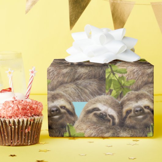 Faultier-Pärchen Geschenkpapier (Geburtstagsparty)