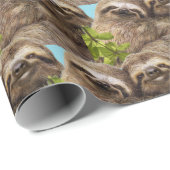 Faultier-Pärchen Geschenkpapier (Rolleneckpunkt)
