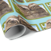 Faultier-Pärchen Geschenkpapier (Rolleneckpunkt)
