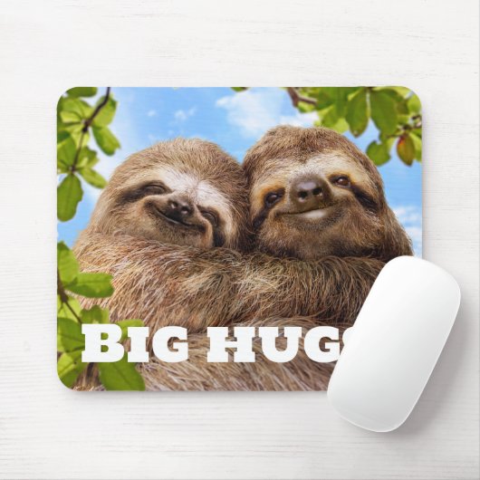 Faultier-Pärchen Mousepad (Mit Mouse)