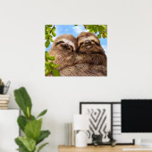 Faultier-Pärchen Poster (Heimbüro)