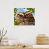 Faultier-Pärchen Poster (Küche)