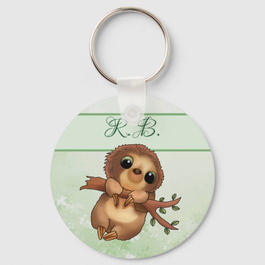 Faultier persönlich schlüsselanhänger (Vorderseite)