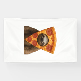 Faultier Pizza lustiger verrückter Streich Meme sü Banner