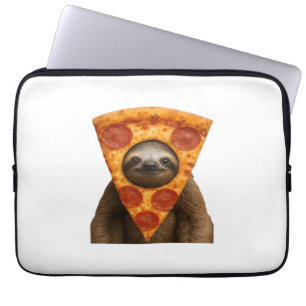 Faultier Pizza lustiger verrückter Streich Meme sü Laptopschutzhülle