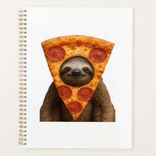 Faultier Pizza lustiger verrückter Streich Meme sü Planer
