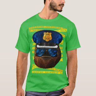 Faultier Polizeibeamter Polizist Lustig Polizei Fa T-Shirt