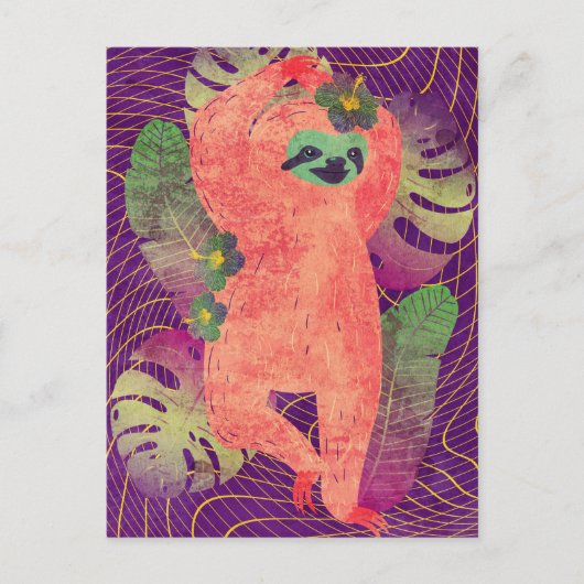 Faultier Postkarte (Vorderseite)