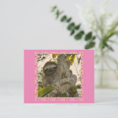 Faultier Postkarte (Stehend Vorderseite)