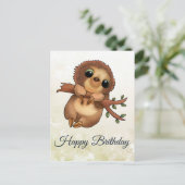 Faultier Postkarte (Stehend Vorderseite)