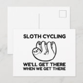 FAULTIER RADFAHREN POSTKARTE (Vorne/Hinten)
