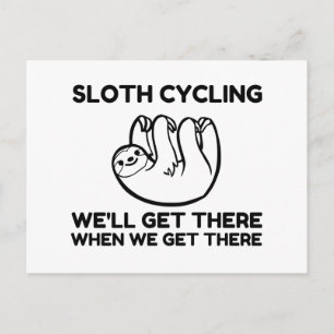 FAULTIER RADFAHREN POSTKARTE