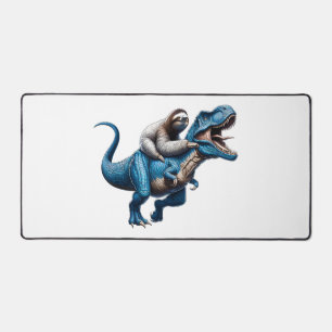 Faultier-Reit-T-Rex-Dinosaur-Liebhaber-T-Shirt Schreibtischunterlage