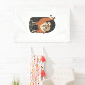 Faultier reitet Lama Banner (Insitu)