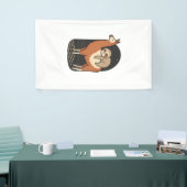 Faultier reitet Lama Banner (Messeveranstaltung)