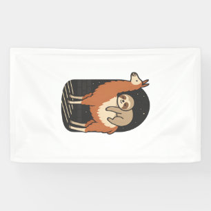 Faultier reitet Lama Banner