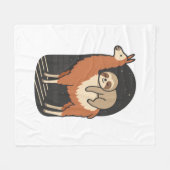 Faultier reitet Lama Fleecedecke (Vorderseite (Horizontal))