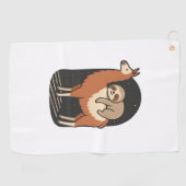 Faultier reitet Lama Golfhandtuch (Horizontal)