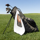 Faultier reitet Lama Golfhandtuch (Gras)