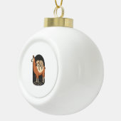 Faultier reitet Lama Keramik Kugel-Ornament (Rechts)
