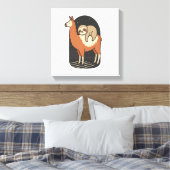 Faultier reitet Lama Leinwanddruck (Insitu (Schlafzimmer))