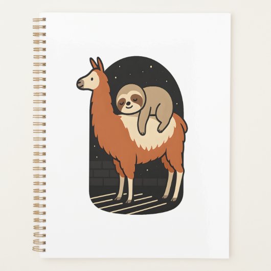 Faultier reitet Lama Planer (Vorderseite)