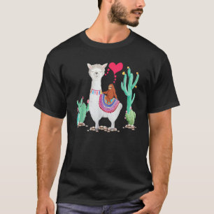 Faultier Reitet Lama Valentinstag Liebesgedanken T-Shirt