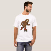 Faultier Rollerskates Skating T-Shirt (Vorne ganz)
