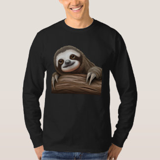 Faultier Rot Wildtiere Liebe Tier Nase Wohlergehen T-Shirt