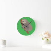 Faultier Runde Wanduhr (Zuhause)
