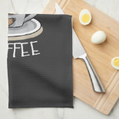 Faultier schläft bei einer Tasse Kaffee Lustiges F Geschirrtuch (Viertel Falte)