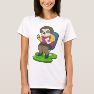 Faultier Sekretär Papier Büro T-Shirt