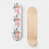 Faultier Skateboard Mädchen Skate Deck (Vorderseite)