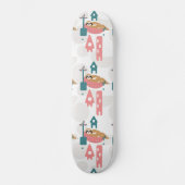 Faultier Skateboard Mädchen Skate Deck (Vorderseite)