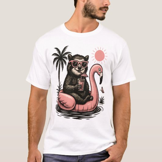 Faultier Sommer Stimmung T-Shirt (Vorderseite)