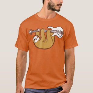 Faultier spielt Bassgitarre Slow Jam Lustiges Faul T-Shirt