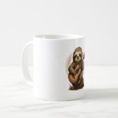 Faultier spielt Gitarre Kaffeetasse (Vorderseite Links)