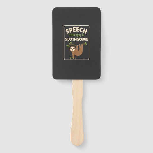 Faultier Sprachtherapeut Sprachtherapie Pathologie Fächer (Vorderseite)