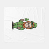 Faultier St. Patrick's Day Irisches Glück Fleecedecke (Vorderseite (Horizontal))