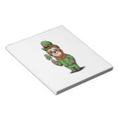Faultier St. Patrick's Day Irisches Glück Notizblock (angewinkelt)