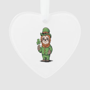 Faultier St Patrick's Day Irisches Glück Ornament