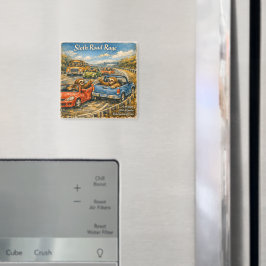 Faultier-Stau-Wut – Rockwell-inspirierte Wasserfar Magnet