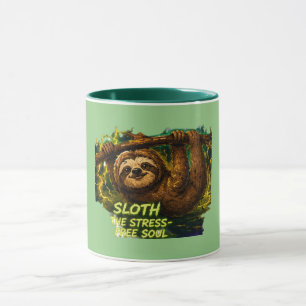 Faultier Stress, Free Soul Tasse