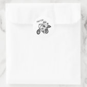 Faultier Surf Lowrider Lustiger Aufkleber (Tasche)