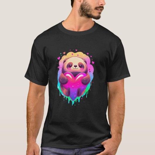 Faultier T-Shirt mit Kawaii Faultier (Vorderseite)